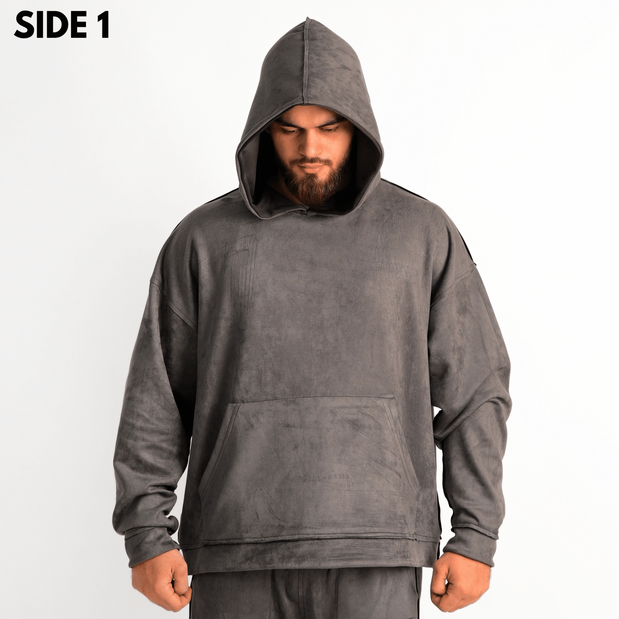 Reversible Suede Hoodie - Rexez Fitwear