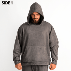 Reversible Suede Hoodie - Rexez Fitwear