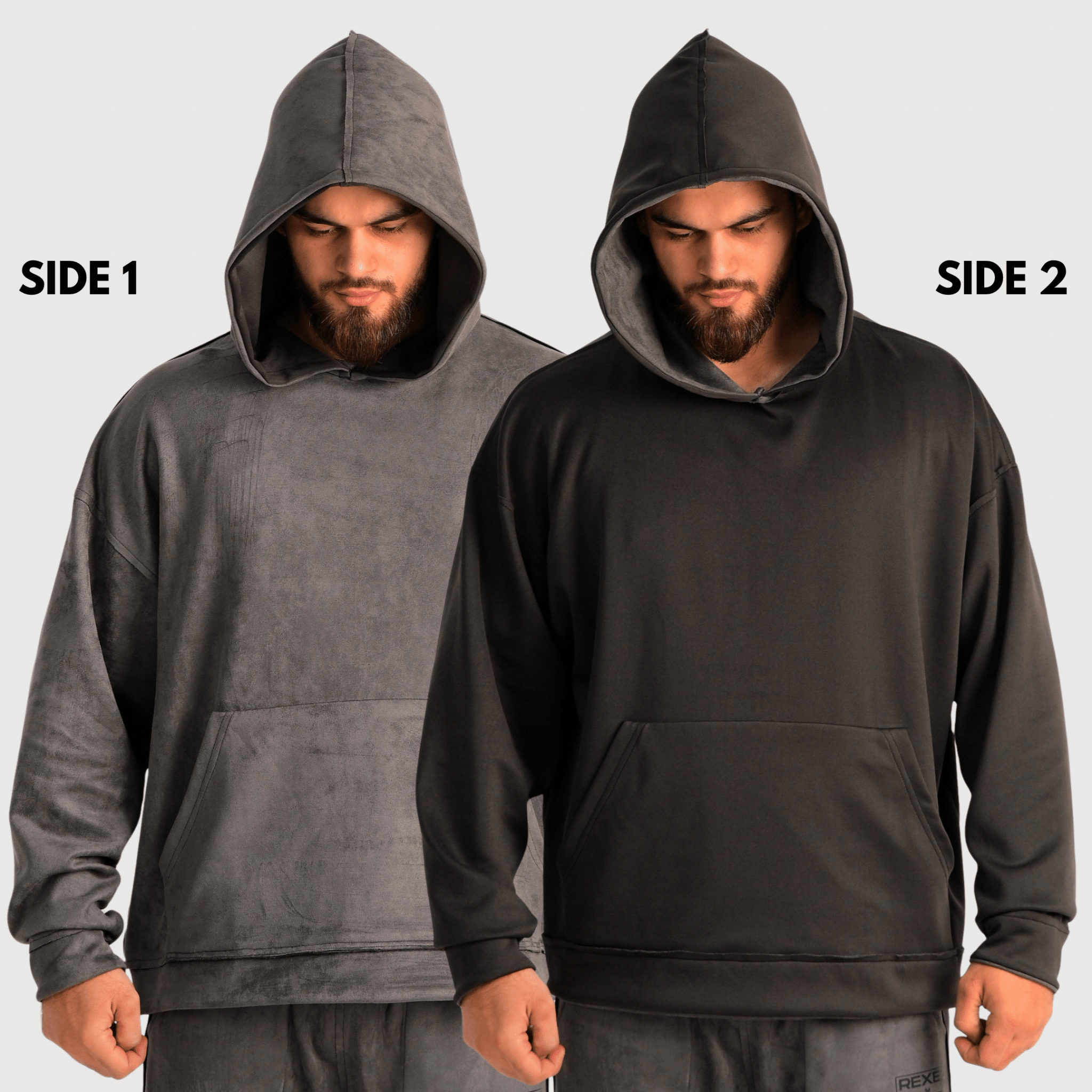 Reversible Suede Hoodie - Rexez Fitwear
