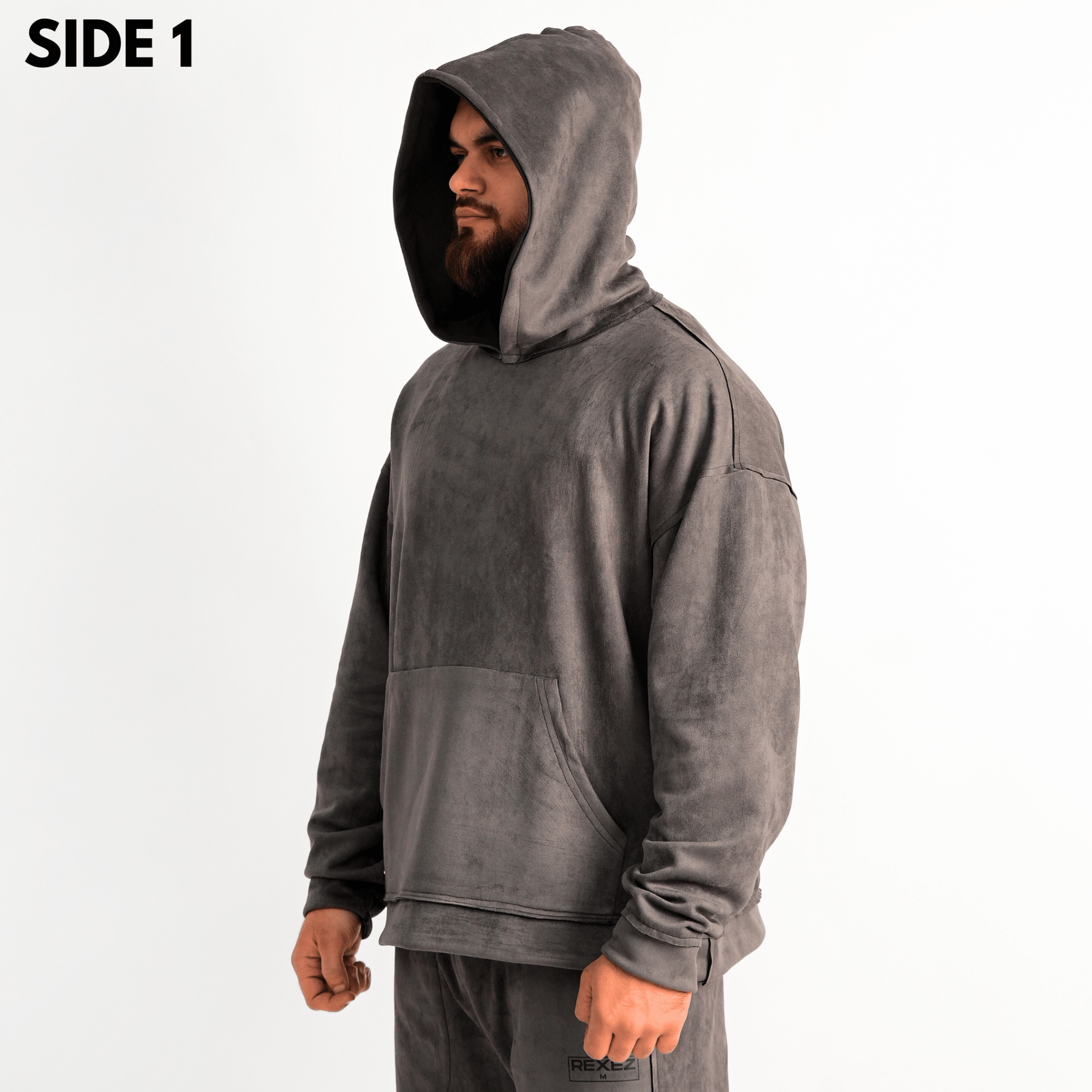 Reversible Suede Hoodie - Rexez Fitwear