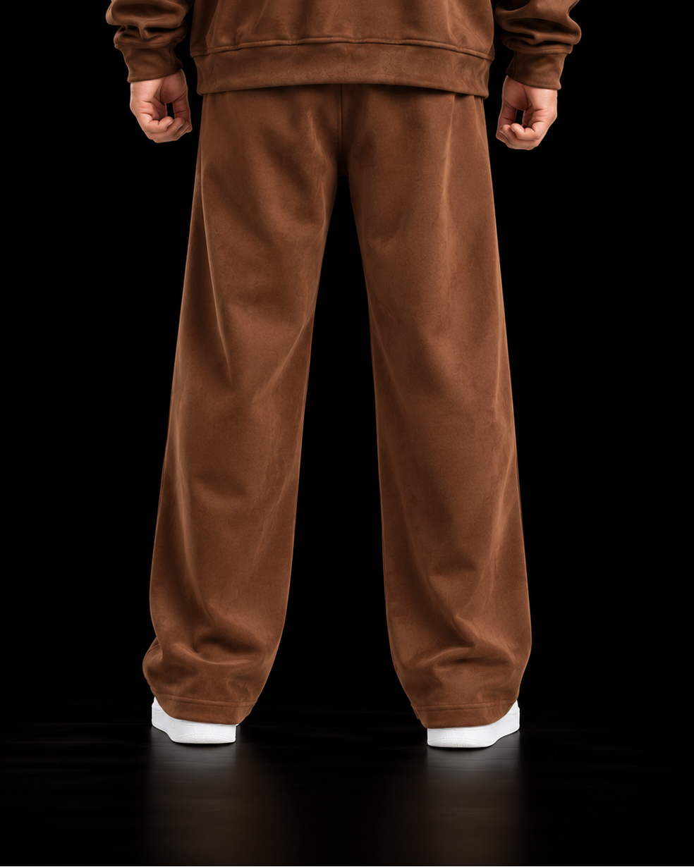 Suede Straight Trousers