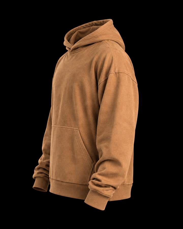 Suede Oversized Hoodie