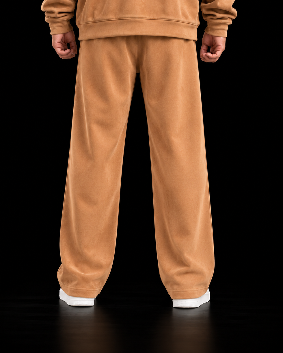 Suede Straight Trousers