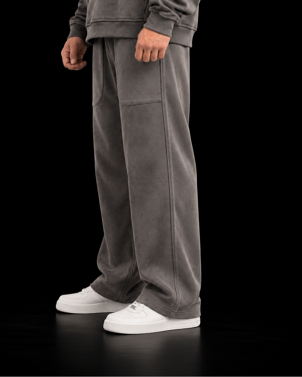 Suede Straight Trousers