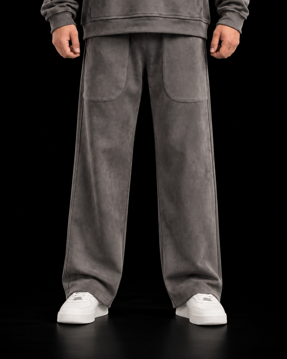 Suede Straight Trousers