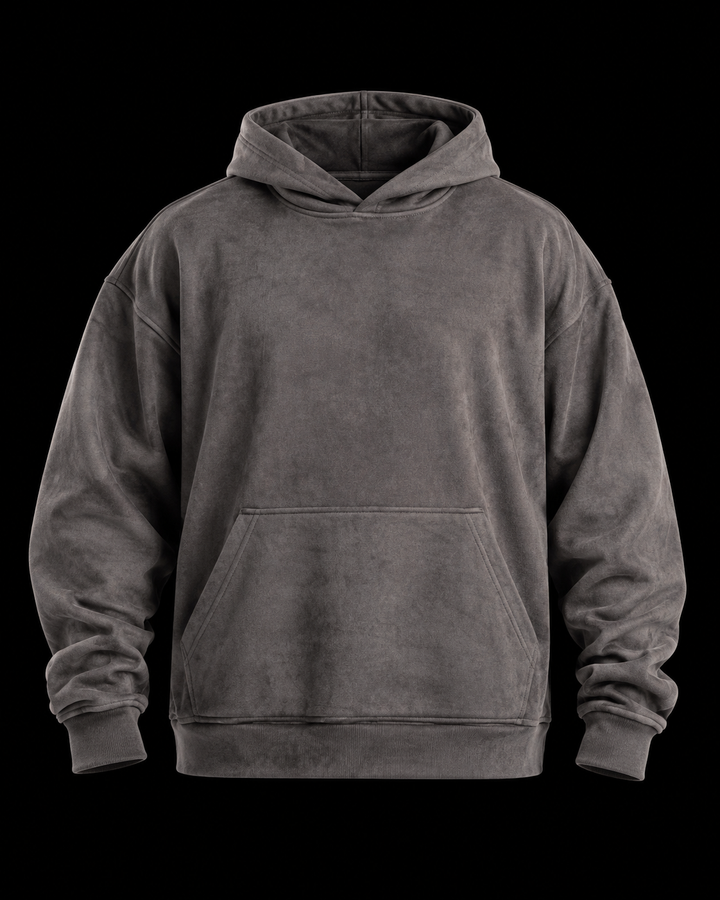 Suede Oversized Hoodie