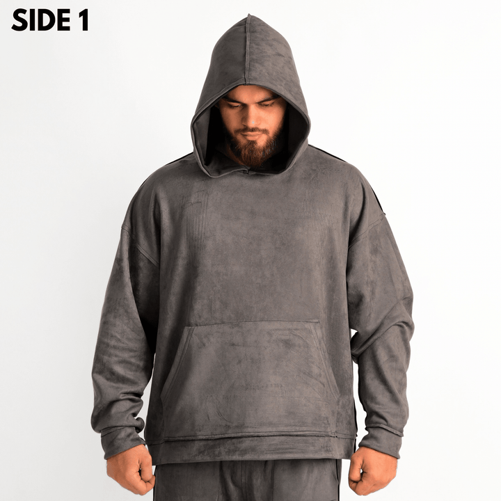Reversible Suede Hoodie - Rexez Fitwear