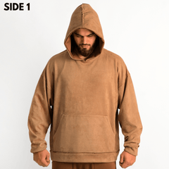 Reversible Suede Hoodie - Rexez Fitwear