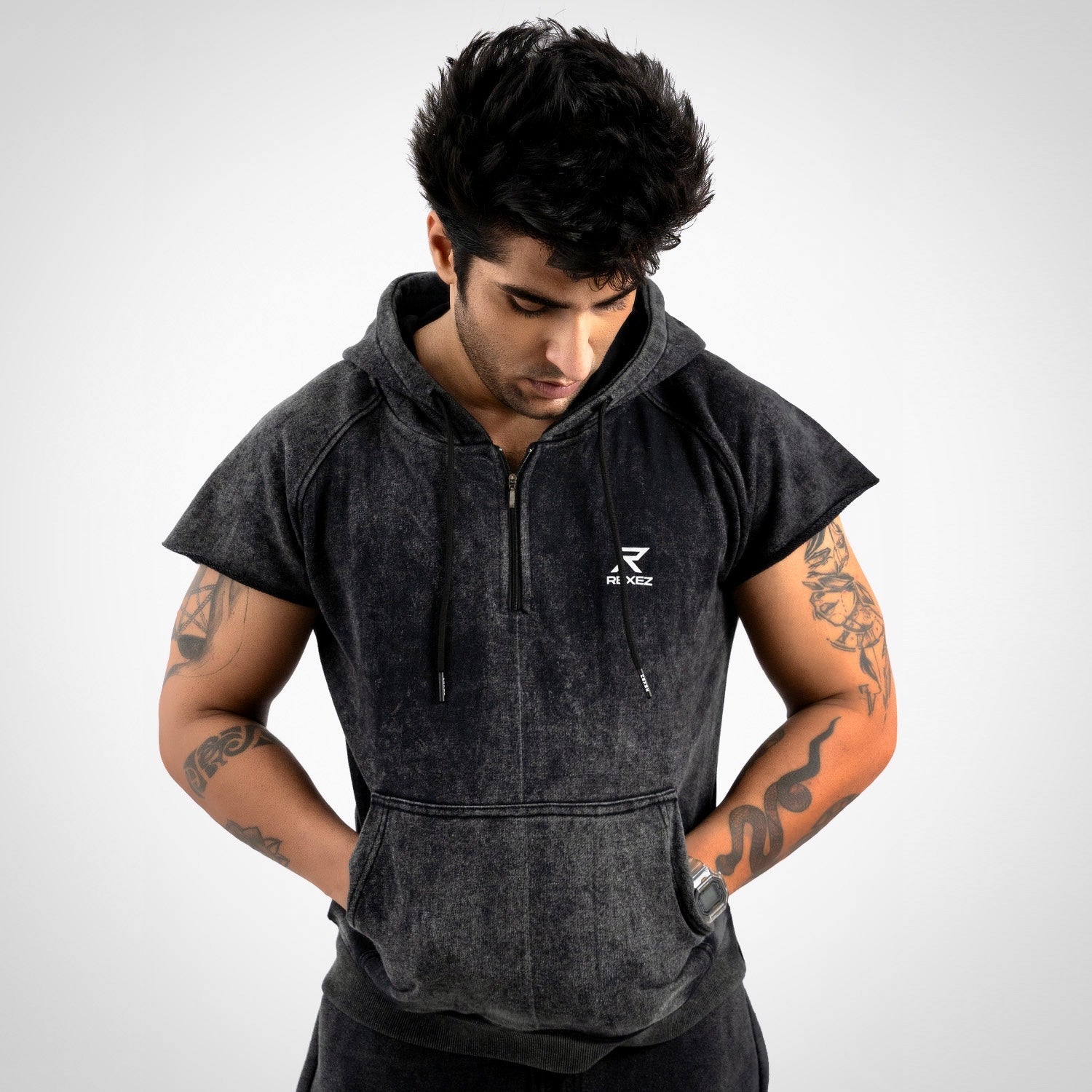 RoughCut Terry Hoodie - Rexez Fitwear